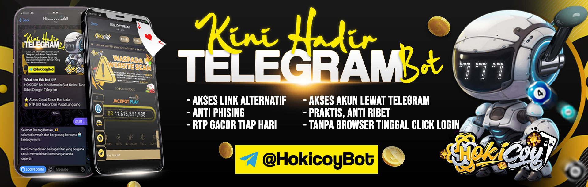 TELEGRAM BOT HOKICOY ANTI RIBET COBAIN SEKARANG