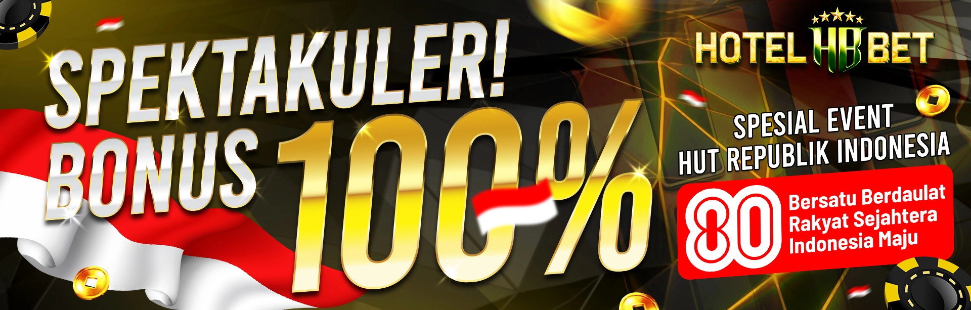 SPEKTAKULER! BONUS 100% DIDEPAN X2 SPESIAL HUT RI KE-80🇮🇩