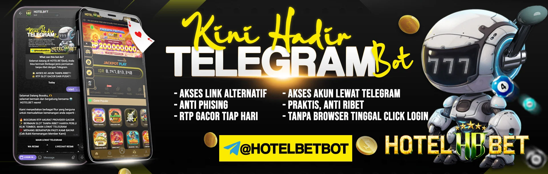 TELEGRAM BOT HOTELBET ANTI RIBET COBAIN SEKARANG